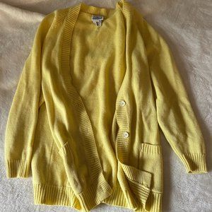Vintage Thrifted Yellow Cardigan Sweater